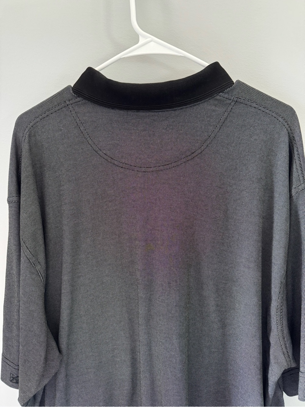 Cutter & Buck Charcoal Polo with Black Collar and Red Logo - Picture 3 of 4
